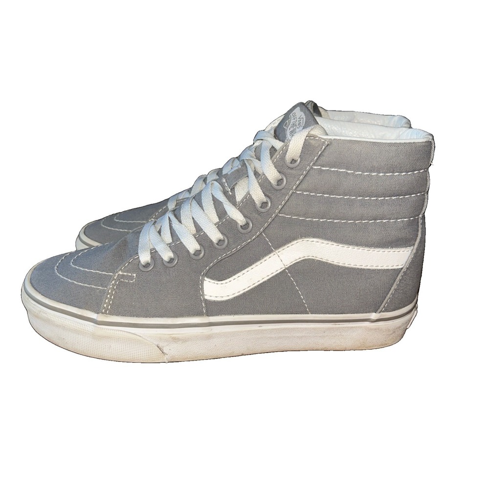 Vans Sk8 Hi Mens Size 7| Women 8.5 Grey Shoes Old Skool Casual Comfort Sneakers